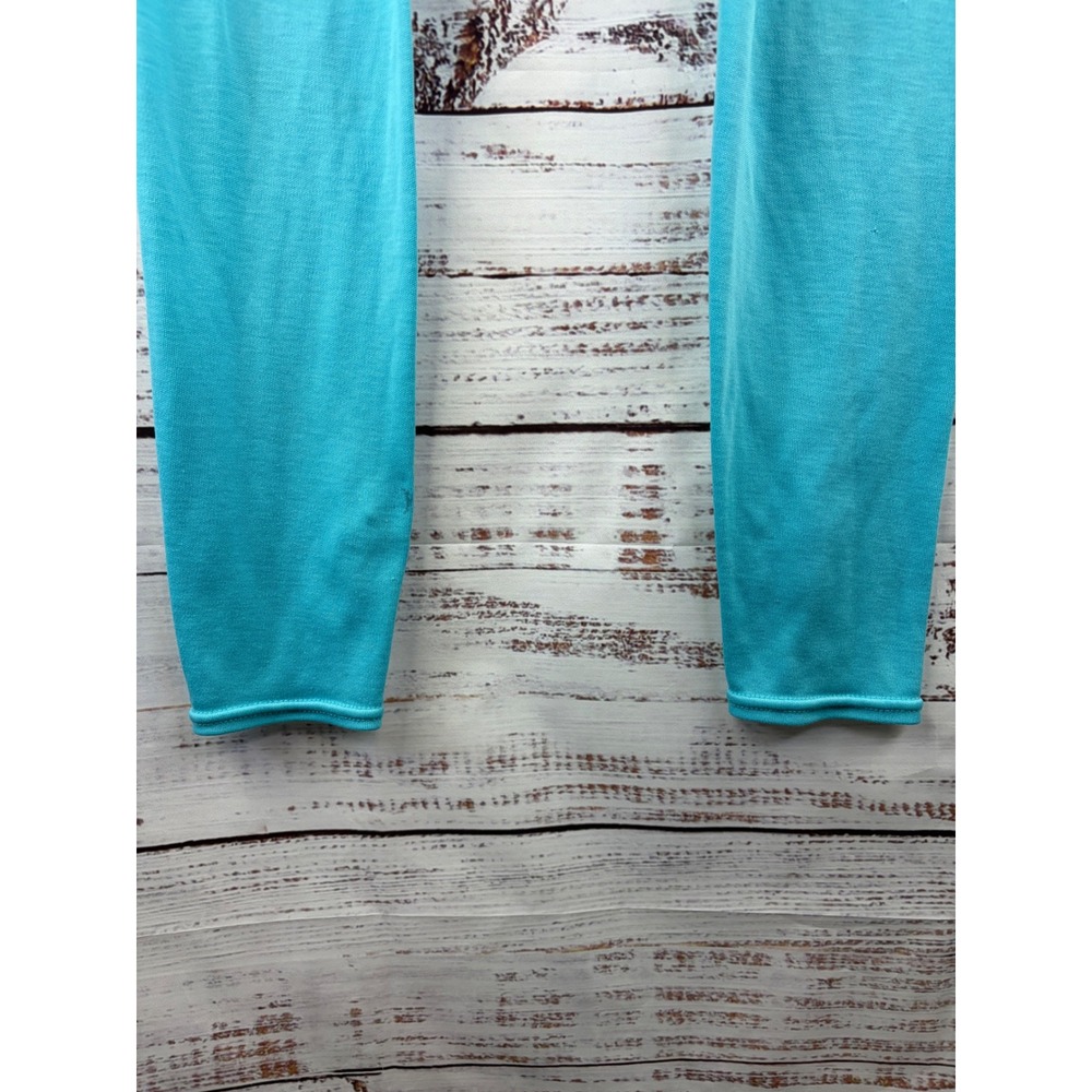 VTG Patagonia Capilene Kids 14 Turquoise Thermal Base Layer Leggings USA Made - Picture 4 of 16